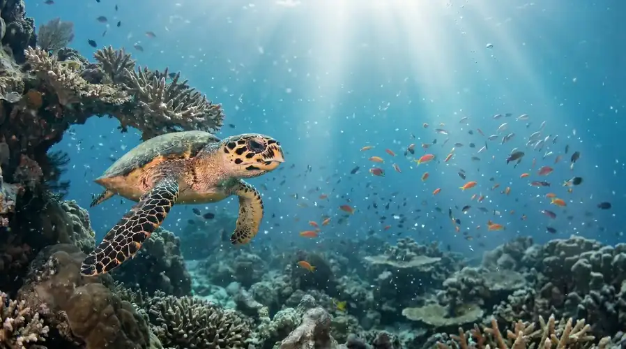 Scuba diving session at the famous Sipadan Marine Park Jelly Sea Resort